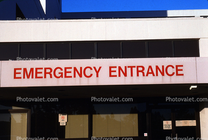 Emergency Entrance signage