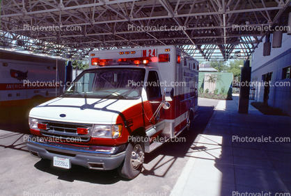 ambulance, flashing lights