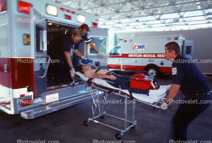 Ambulance, Patient, Guerney, Technicians, Emergency Entrance