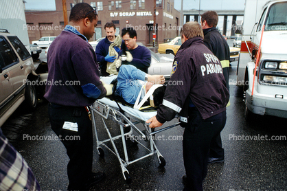 Ambulance, 17th street, Potrero Hill, January 2000
