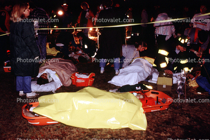 Plane Crash Victims, New York City, Avianca Flight 52 Runs out of Fuel, Boeing 707-321B, HK-2016, JT3D, triage