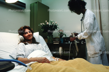 Woman in a Hospital Room, Bed