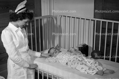 Patient, Nurse, resting, recuperating, 1940s