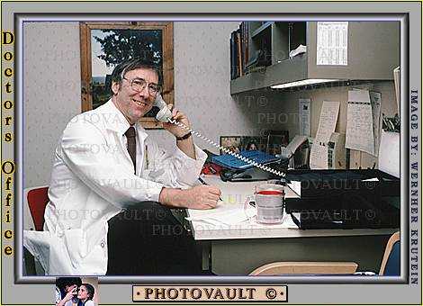 Smiling Male Doctor on Phone, Doctor, X-Ray, Man, Male
