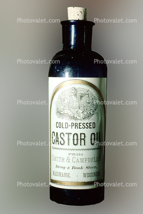 Castor Oil bottle, cork