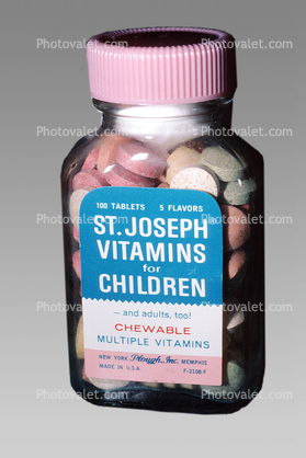 St, Joseph vitamins for children, bottle