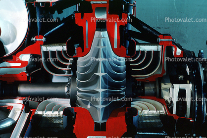 General Electric J-31 Turbo-Jet, jet engine, J31, turbojet, turbine, cutaway