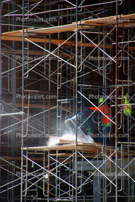 Construction Site Elevator, scaffolding