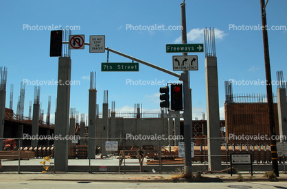7th Street Construction, rebar, cement poles, Mission Bay Project