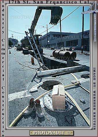 Sewer Pipe installment, Sewer Pipe installment, Potrero Hill, Mississippi-17th street