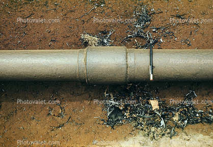 Pipe, Joint, Water Pipeline Construction, Zaire, Africa, 1958, 1950s