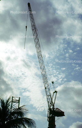 Crane, clouds