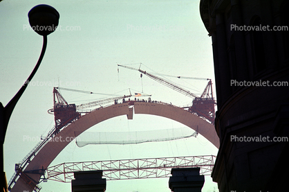 Creeper Cranes, Gateway Arch Construction, Saint Louis Missouri, 1964, 1960s