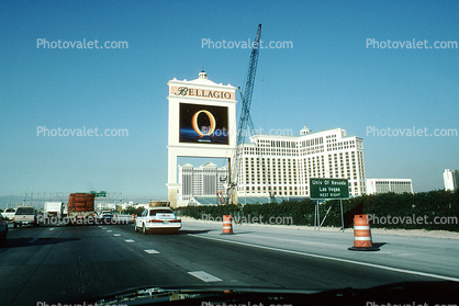 Bellagio, building, interstate, Crawler Crane, Las Vegas