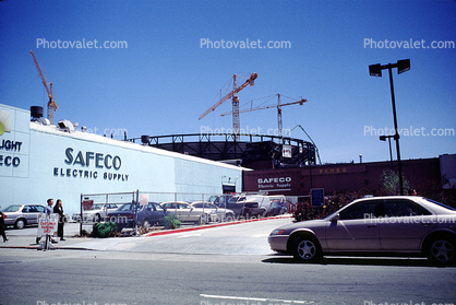 Tower Crane, Construction of Pac Bell Park, San Francisco, California, Pacbell Ballpark Construction