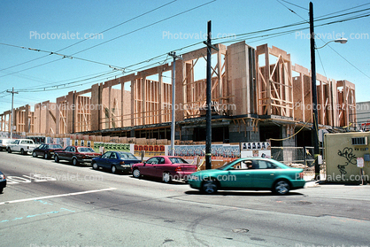 Wood Frame, cars, Potrero Hill, San Francisco