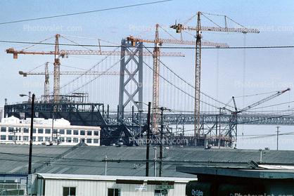 tower cranes, Pacbell Ballpark construction