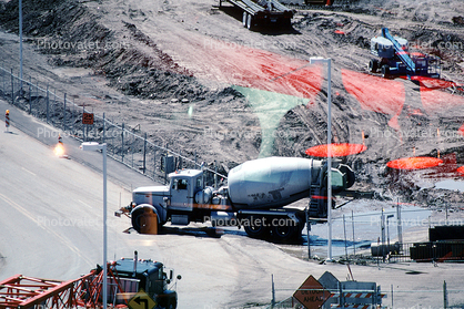 Cement Mixer Truck, Building Mile High Stadium