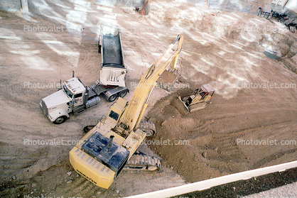 Komatsu PC750LC Hydralic Excavator, Crawler, Bucket Shovel Excavator, Dump Truck, diesel, Digger