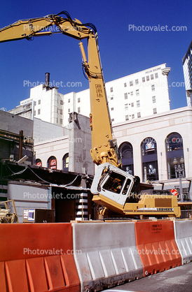 Liebherr 954 Litronic, Material Handler, Crane, Crawler excavator, Downtown-SF, downtown