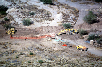 Crawler Excavator, bulldozer, water truck, Dirt, Soil