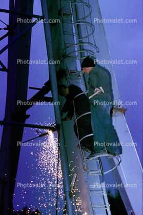 Welding, Welder, construction worker, man, sparks