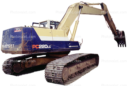 Komatsu, PC220LC, Excavator, Hydraulic, photo-object, object, cut-out, cutout