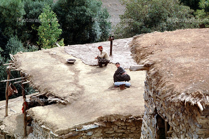 fixing a roof, Kurdistan