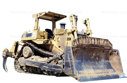 CATERPILLAR, D9N, Track Type Tractor, Rear ripper attachment, photo-object, object, cut-out, cutout