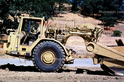 Caterpillar 621E Motor Scraper, Wheeled, wheel tractor-scraper, earthmover, earthmoving