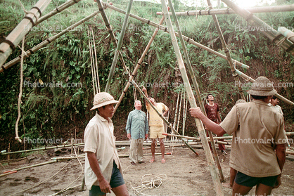 Constructing a Geodesic Dome, Bamboo, Bamboo Framing