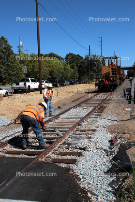 Laying down new Rails, 2014, Construction for the new SMART train
