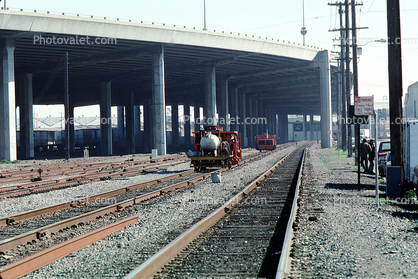 Potrero Hill, Caltrain Construction at the 4th street station, January 1988
