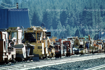 Rail Construction Vehicles, equipment, Truckee California