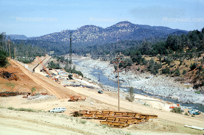 River, railroad construction, June 1963