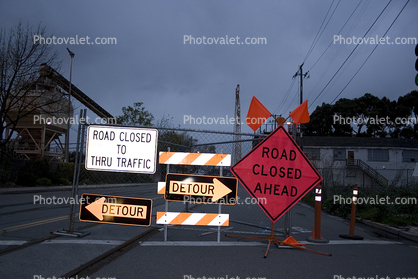 Mission Bay Project, Road Closed Ahead, Detour, 2008
