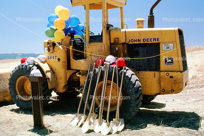 John Deere 544C, wheeled front loader, shovels, Earthmoving, Earthmover