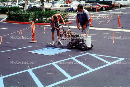 Painting a parking lot