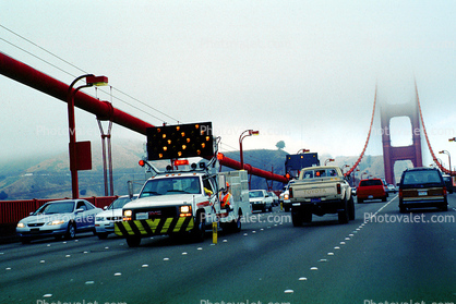 Changing the Lane Cones, truck