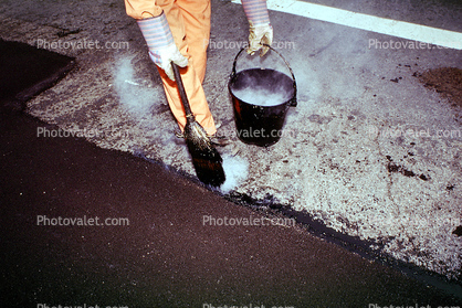 Pitch, Tar, Bucket, brush, Intersection of 17th street and Mississippi streets, Potrero Hill