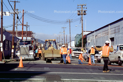 Installing Fiber Optic Cable, Intersection of 17th street and Mississippi streets, Potrero Hill