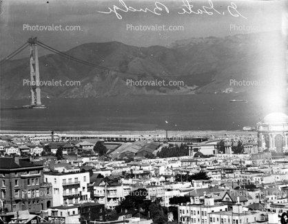 Building the Golden Gate Bridge, 1935, 1930's