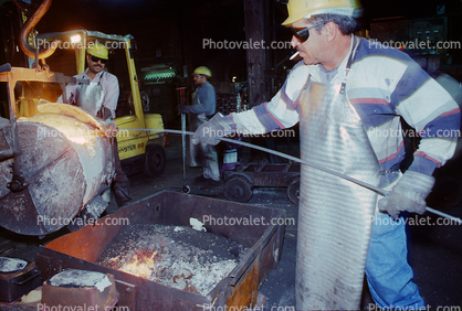pouring molten metal, worker, man