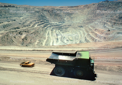 Giant Dump Truck, diesel, Open Pit Mine, Atacama Desert
