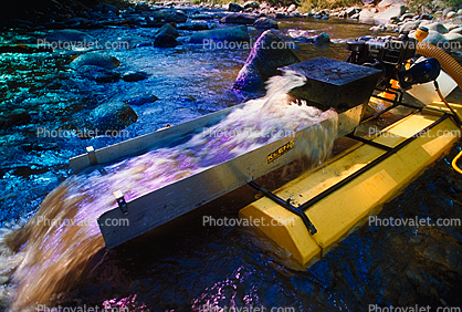 Sluice, Yuba River Gold Mining, California
