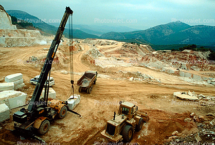 Telesopping Crane, Dionysos Marble Quarry in Attica