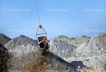 Huge Bucket Shovel, gravel, aggregate