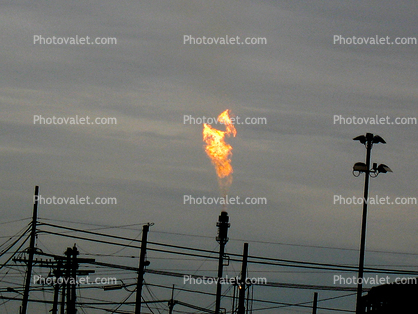 burn off flame, Refinery, Port Arthur