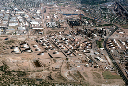 Aerial of Oil Storage Tanks, El Paso