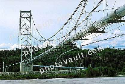 Delta Pipeline Suspension Bridge, Tanana River, Alyeska Pipeline Mile 275.4